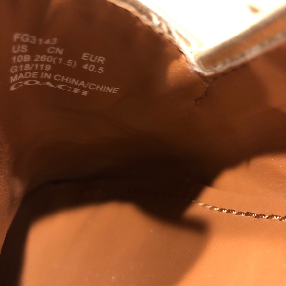 Coach Haley Loafer With Star Print Tan Brown Gold 10 - Picture 9 of 12